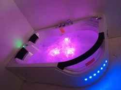 WANNA SPA Z HYDROMASAŻEM JACUZZI AQUAPEUTIC AQ-1665, 2-osobowa, 180x120x63 cm, lewa