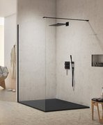 Kabina walk in New Modus Black 120x200, czarny mat