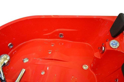 WANNA SPA Z HYDROMASAŻEM JACUZZI AQUAPEUTIC AQ-631 PLUS, 2-osobowa 180x120X54 cm lewa, czerwona