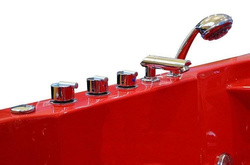 WANNA SPA Z HYDROMASAŻEM JACUZZI AQUAPEUTIC AQ-631 PRESTIGE 2-osobowa 180x120x54 cm, lewa, czerwona