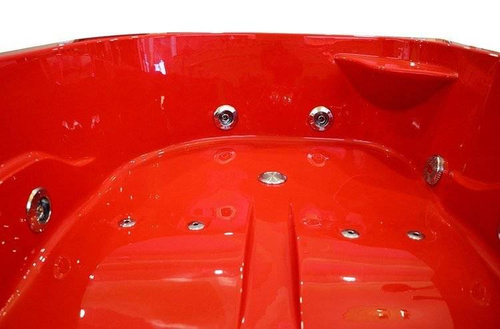 WANNA SPA Z HYDROMASAŻEM JACUZZI AQUAPEUTIC AQ-631 TOP, 2-osobowa 180x120x54 cm, lewa, czerwona