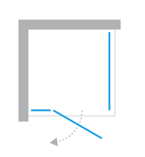 Kabina prysznicowa prostokątna Avexa Gold 80x120x200 cm, profil złoty.
