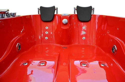 WANNA SPA Z HYDROMASAŻEM JACUZZI AQUAPEUTIC AQ-631 TOP, 2-osobowa 180x120x54 cm. prawa, czerwona