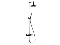 Kolumna natryskowa natynkowa z baterią i deszczownią Black Line