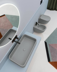 Misa wisząca WC z deską wolnoopadającą Axa EVA, czarny mat