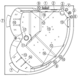 WANNA SPA Z HYDROMASAŻEM JACUZZI AQUAPEUTIC AQ-0032A, 2-osobowa 150x150x70 cm