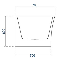 WANNA WOLNOSTOJĄCA SIRENA WALL 170X78X60, strona lewa