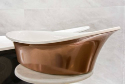 Umywalka Ravon Euphoria nablatowa 59x36,5x19 cm, bikolor PuroMetal mat lub połysk