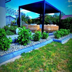 WYPRZEDAŻ!!! Pergola Ogrodowa Black/Gray 3x6 LED/ROLETY