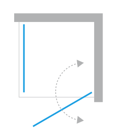 Kabina prysznicowa prostokątna New Soleo 70x90x195, wspornik skośny, profil srebrny