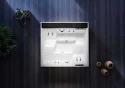 Wanna z hydromasażem Divina XXL Outdoor SPA Plus Novellini, 230x215x85 cm z pokrywą termiczną