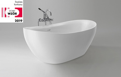 Wanna wolnostojąca Ravon Tulipano, biały połysk