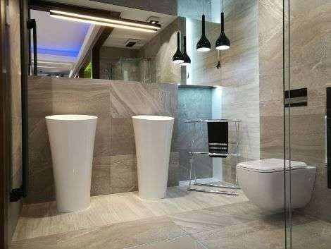 Umywalka wolnostojąca Ravon Saxo, średnica 48 cm, biały połysk