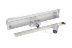 Odpływ liniowy ścienny wall 80 cm, do wypełnienia płytką, niski syfon 52 mm