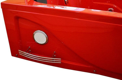 WANNA SPA Z HYDROMASAŻEM JACUZZI AQUAPEUTIC AQ-631 PLUS, 2-osobowa 180x120X54 cm lewa, czerwona