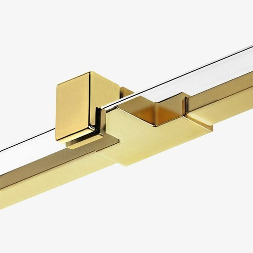 Kabina prysznicowa walk-in Avexa Gold 60x200 cm, szkło 6 mm, profil złoty.