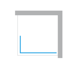 Kabina prysznicowa walk-in Eventa 70x200 cm, srebrny, ze ścianką.