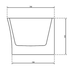 WANNA WOLNOSTOJĄCA SIRENA WALL 170X78X60, strona prawa