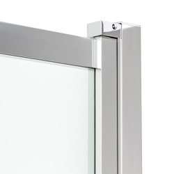 Parawan wannowy przesuwny składany Sensi 85x150 cm, srebrny