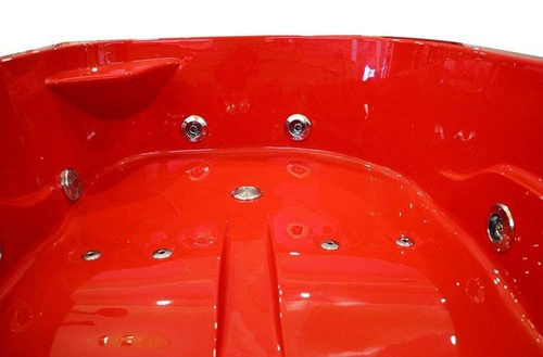 WANNA SPA Z HYDROMASAŻEM JACUZZI AQUAPEUTIC AQ-631 PLUS, 2-osobowa 180x120X54 cm lewa, czerwona