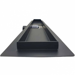 Odpływ liniowy czarny mat 2w1 60 CM, niski syfon 52 mm