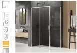 Kabina prysznicowa z drzwiami przesuwnymi Prime 100x80x200 cm, profil srebrny, strona lewa