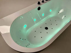 Wanna przyścienna Ravon Sensual Wall, z masażem i chromoterapią, bikolor