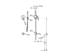Kompletny system wannowy podtynkowy Study Exclusive, biały mat 
