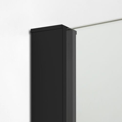 Kabina walk in Velio Black 80x200, czarny mat 
