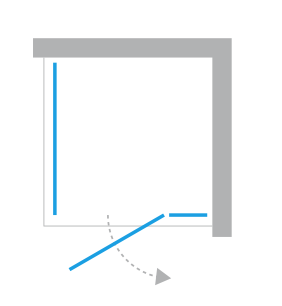 Kabina prysznicowa prostokątna Avexa Gold 100x120x200 cm, profil złoty.