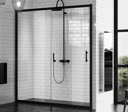 Kabina prysznicowa Zephyros A, 97-100 cm, drzwi przesuwne, wejście z narożnika, profil srebrny