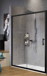 Kabina prysznicowa Zephyros A, 97-100 cm, drzwi przesuwne, wejście z narożnika, profil srebrny