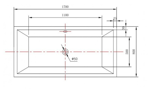 WANNA WOLNOSTOJĄCA SIRENA 21 170X80X60