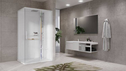 KABINA MASAŻOWO-PAROWA Novellini GLAX 2 2.0 2P 140x90 cm, DRZWI PRZESUWNE, TOTAL WHITE