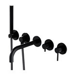 Bateria wannowa 5-otworowa podtynkowa Omnires Y1237/1BL, czarny mat