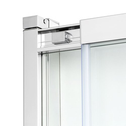 Parawan wannowy przesuwny składany Sensi 85x150 cm, srebrny