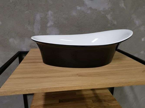 Umywalka Ravon Euphoria nablatowa 60x38x19 cm, bikolor połysk