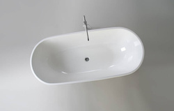 WANNA WOLNOSTOJĄCA RAVON MODERN KOMPOZYT QUALTEC, BIAŁY POŁYSK