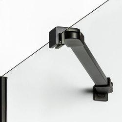 Kabina prysznicowa półokrągła New Merana Black, 90x90x195, drzwi uchylne, szkło czyste 6mm