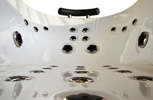 WANNA SPA Z HYDROMASAŻEM JACUZZI AQUAPEUTIC 183 206x134x64cm, OBUDOWA CZARNA