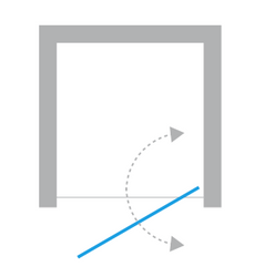 Drzwi prysznicowe do wnęki New Soleo 90x195 cm, profil srebrny.