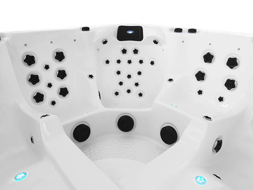 WANNA ZEWNĘTRZNA Z HYDROMASAŻEM AQUAPEUTIC 1662, 4-osobowa 200x200x80 cm, z obudową