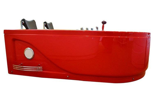 WANNA SPA Z HYDROMASAŻEM JACUZZI AQUAPEUTIC AQ-631 PRESTIGE 2-osobowa 180x120x54 cm, lewa, czerwona