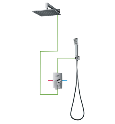 Kompletny łazienkowy system podtynkowy SYS MU20