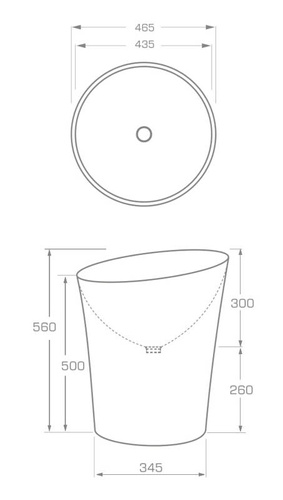 Umywalka nablatowa, kubełkowa Saxo overtop 3/4, biały mat lub połysk