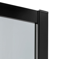Kabina prysznicowa półokrągła New Varia Black, 90x90x195, drzwi przesuwne, szkło czyste 6mm