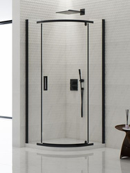 Kabina prysznicowa półokrągła New Komfort Black 90x90x195