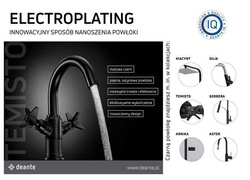 Kompletny system prysznicowy podtynkowy Hiacynt Nero, czarny mat