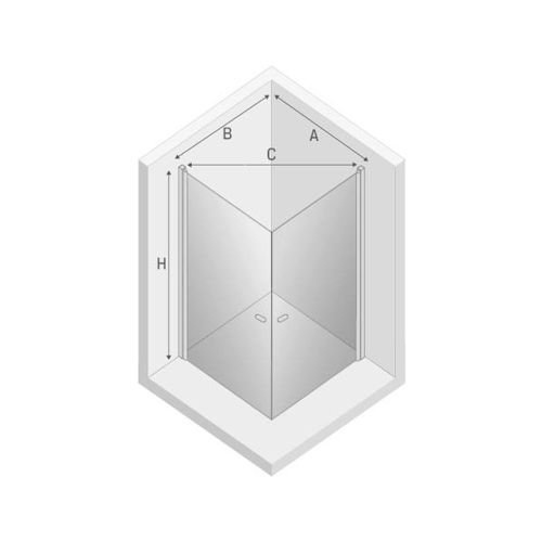 Kabina prysznicowa prostokątna New Soleo Black 80x80x195