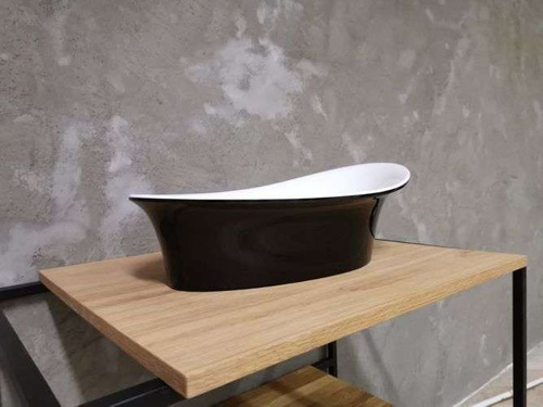 Umywalka Ravon Euphoria nablatowa 60x38x19 cm, bikolor połysk